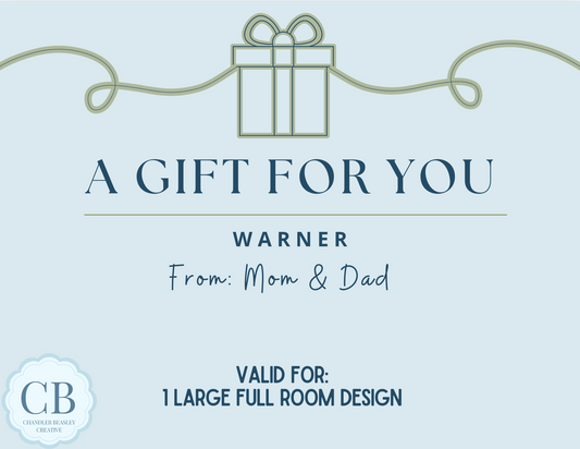 Large Finishing Touches Design Gift Card